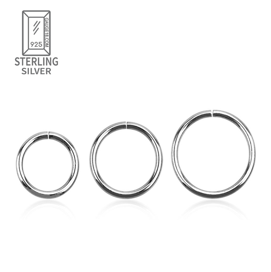 Continuous Piercing ring ( sterling silver )