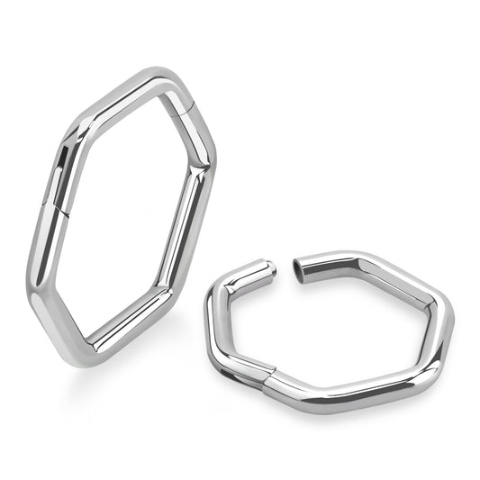 Piercing clicker hinged segment hexagon ( surgical steel  )