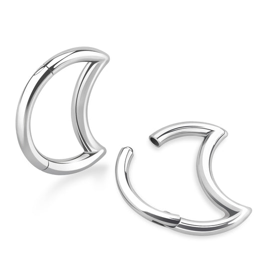 Piercing clicker hinged segment moon ( surgical steel  )