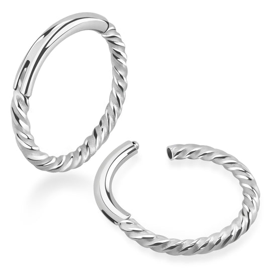 Piercing clicker hinged segment twisted wire ( surgical steel )