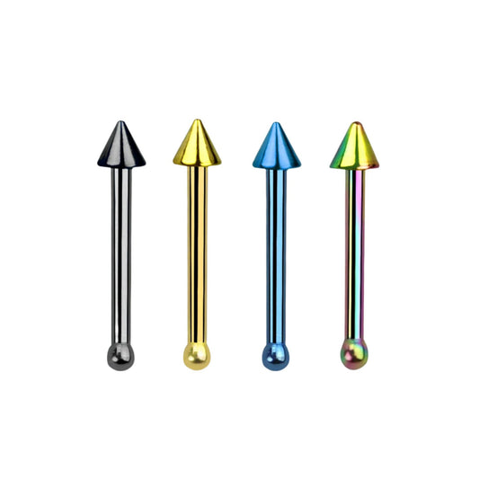 Straight nose stud with 2mm cone top ( surgical steel  )