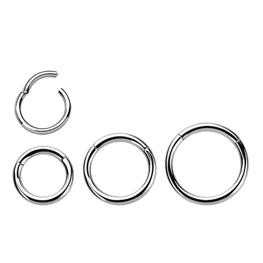 Piercing clicker hinged segment ring ( Titanium )