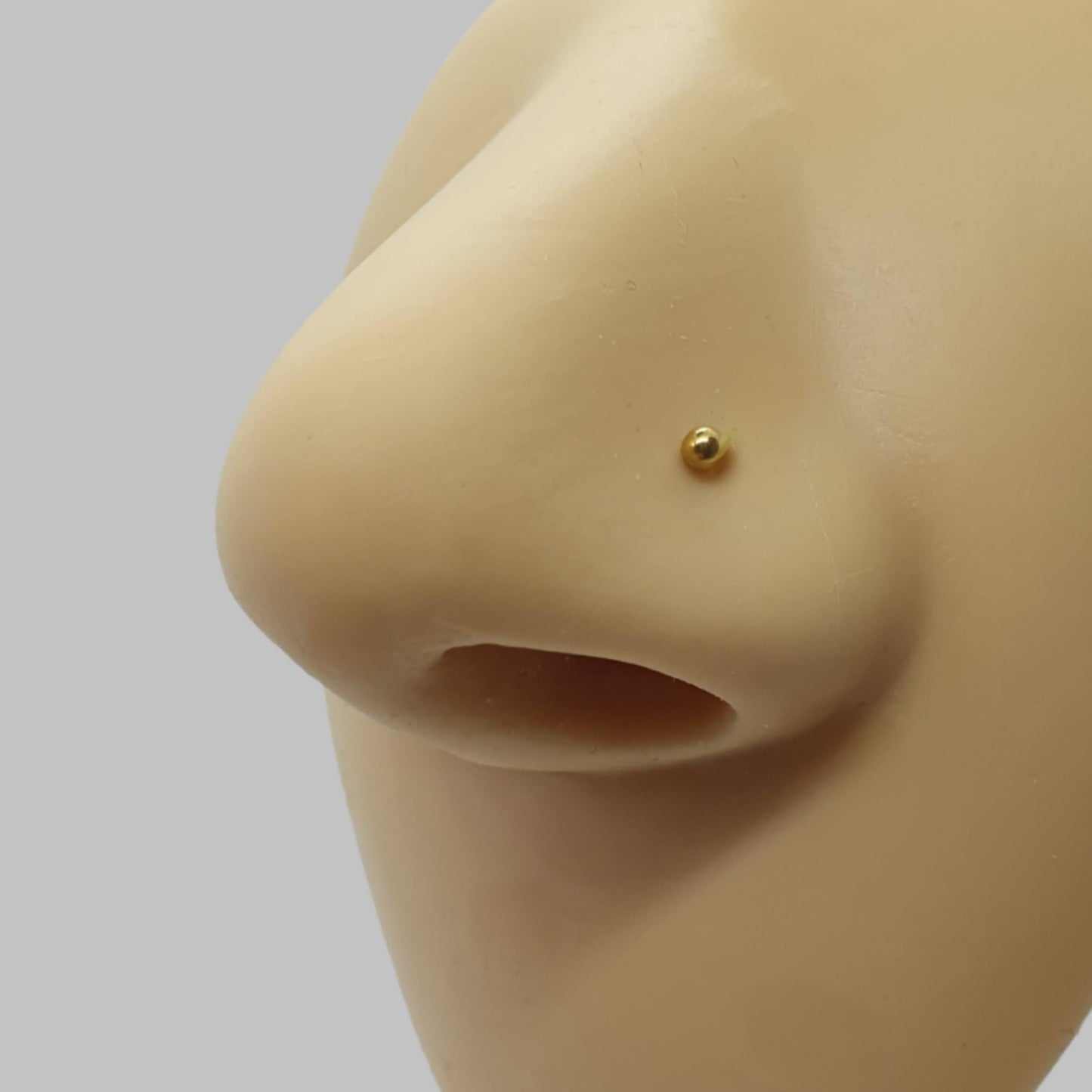 Straight nose stud with 2mm ball top ( surgical steel  )