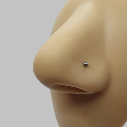 Straight nose stud with 2mm cone top ( surgical steel  )