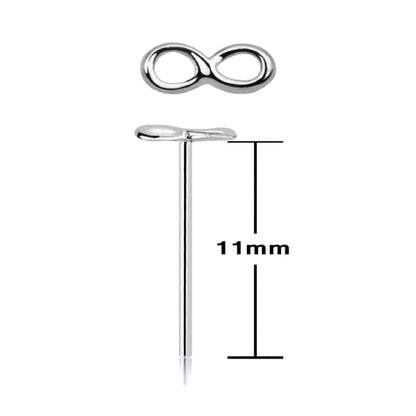 Bend IT nose stud with infinite top ( sterling silver )