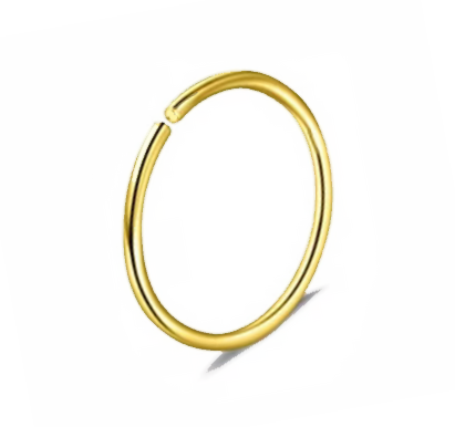 Continuous Nose Piercing ring ( Gold )