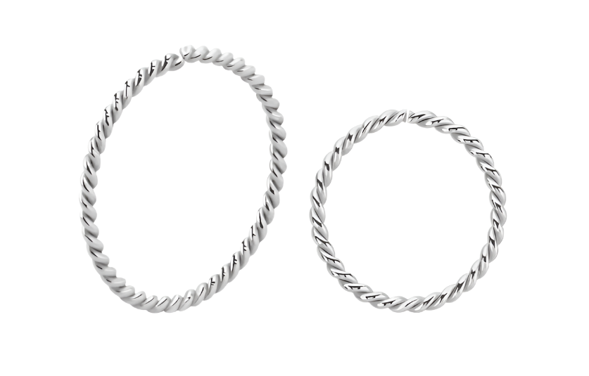Continuous ring Seamless Ring Twisted Wire ( sterling silver )