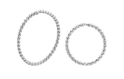 Continuous ring Seamless Ring Twisted Wire ( sterling silver )