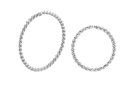 Continuous ring Seamless Ring Twisted Wire ( sterling silver )