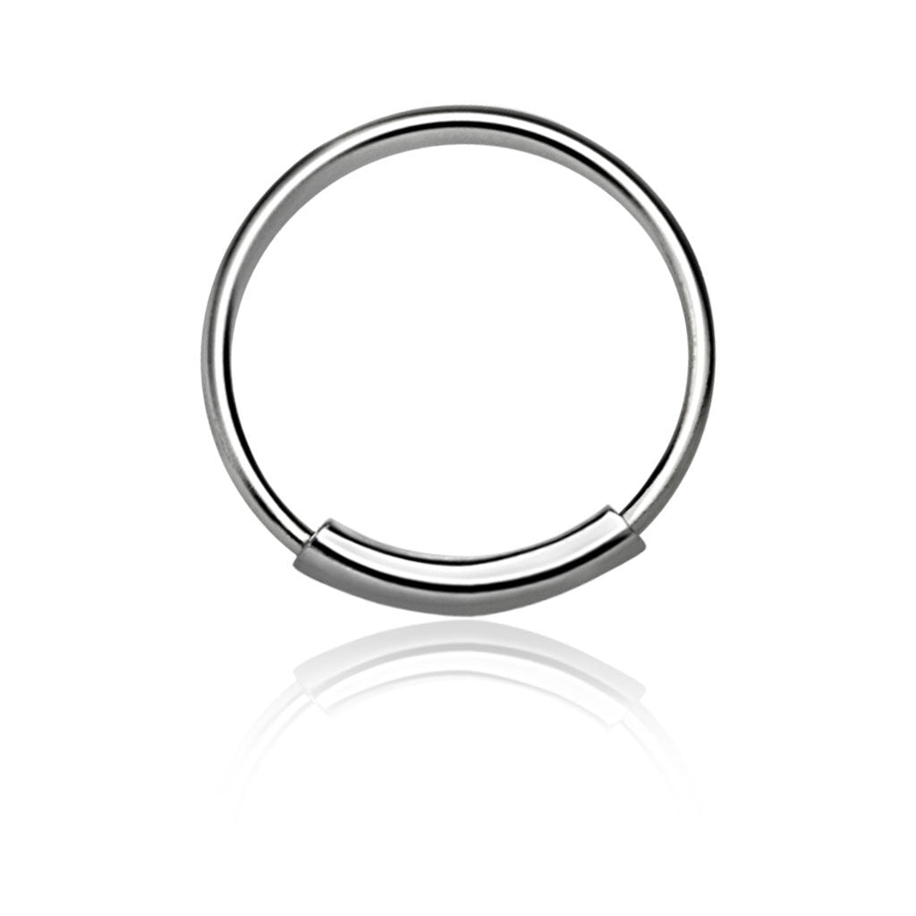 Continuous ring Bar fixed closure ( sterling silver )