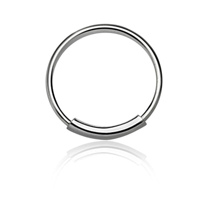 Continuous ring Bar fixed closure ( sterling silver )