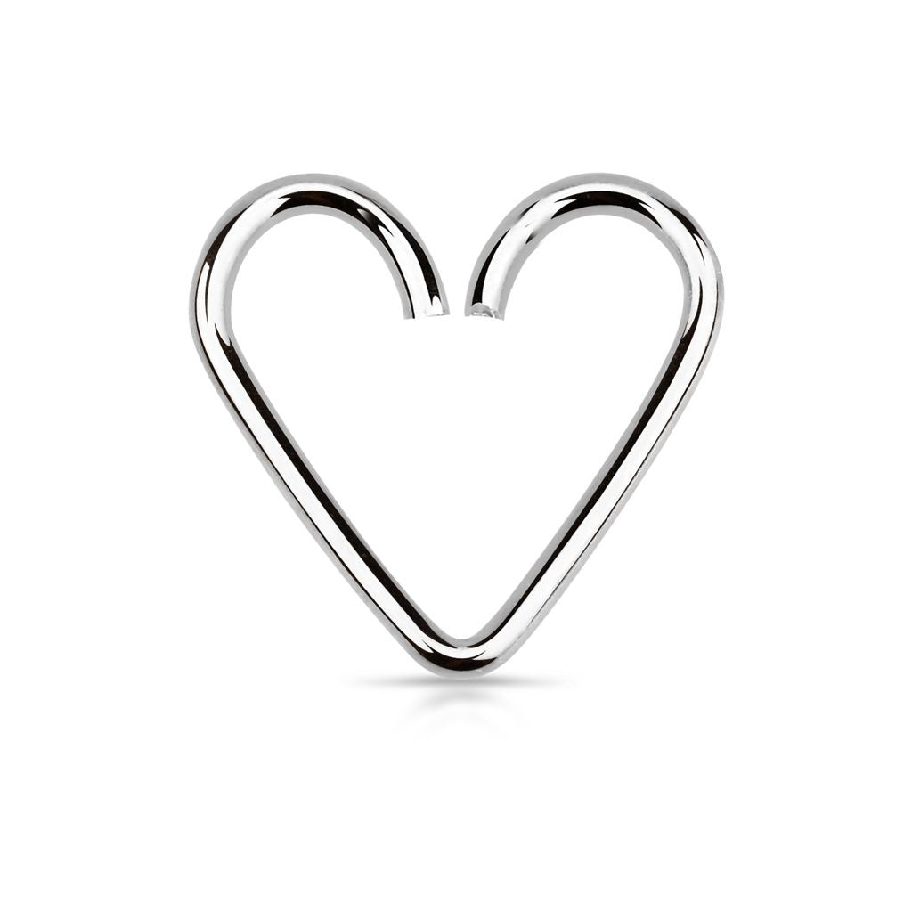 Heart shaped continuous ring ( sterling silver )