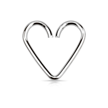 Heart shaped continuous ring ( sterling silver )