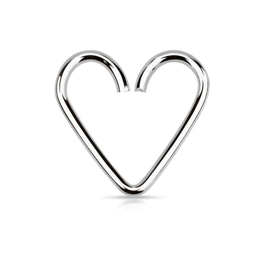 Heart shaped continuous ring ( sterling silver )