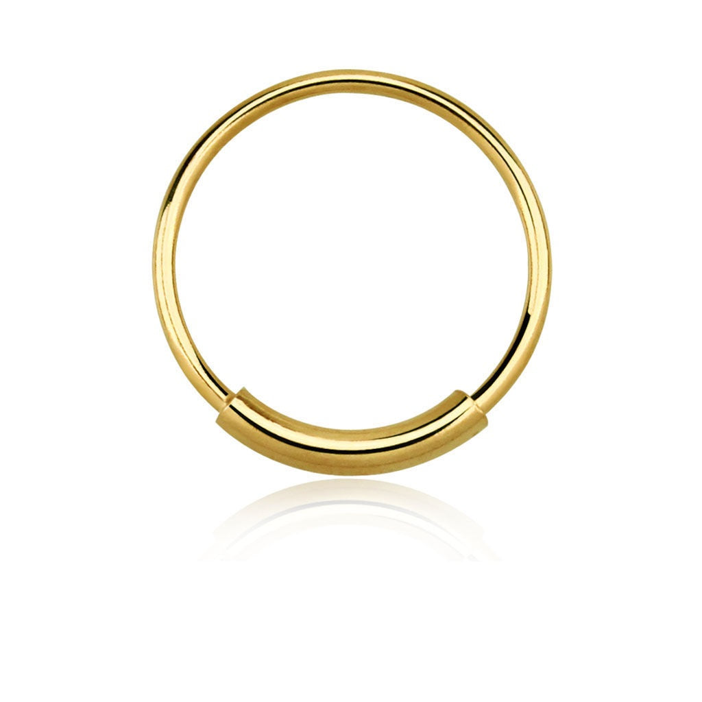 Continuous ring Bar fixed closure ( sterling silver )